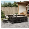 Image de Salon de jardin vidaxl noir 13 pieces rotin 220 x 106 x 73 cm