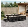 Image de Salon de jardin 15 pieces noir rotin 275 x 106 x 73 cm