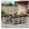 Image de Ensemble à Manger de Jardin avec Coussins 11 pcs, Table et Chaise de Terrasse, Meubles de Patio, Mobilier 3211031