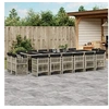 Image de 17-delige Tuinset met kussens poly rattan lichtgrijs3211067