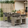 Image de Ensemble à Manger de Jardin avec Coussins 5 pcs, Chaises à Manger avec Accoudoirs, Ensemble de Meubles avec Table, 3211076