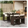 Image de Ensemble à Manger de Jardin et Coussins 5 pcs, Chaises à Manger avec Accoudoirs, Ensemble de Meubles avec Table, 3211077