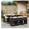 Image de Ensemble à Manger de Jardin Coussins 7pcs, Chaises à Manger avec Accoudoirs, Ensemble de Meubles avec Table, Moderne, 3211086