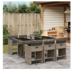 Image de Ensemble à Manger de Jardin et Coussins 7 pcs, Chaises à Manger avec Accoudoirs, Ensemble de Meubles avec Table, 3211088