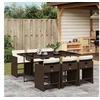 Image de Ensemble à Manger de Jardin et Coussins 7 pcs, Chaises à Manger avec Accoudoirs, Ensemble de Meubles avec Table, 3211089