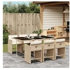 Image de Ensemble à Manger de Jardin et Coussins 7 pcs, Chaises à Manger avec Accoudoirs, Ensemble de Meubles avec Table, 3211090