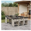 Image de 7-delige Tuinset met kussens poly rattan grijs3211091