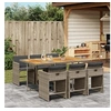 Image de 7-delige Tuinset met kussens poly rattan grijs3211094