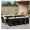 Image de Ensemble à Manger de Jardin Coussins 9pcs, Chaises à Manger avec Accoudoirs, Ensemble de Meubles avec Table, Moderne, 3211098
