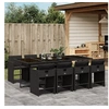 Image de Ensemble à Manger de Jardin Coussins 9pcs, Chaises à Manger avec Accoudoirs, Ensemble de Meubles avec Table, Moderne, 3211099