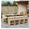 Image de Ensemble à Manger de Jardin et Coussins 9 pcs, Chaises à Manger avec Accoudoirs, Ensemble de Meubles avec Table, 3211102