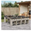 Image de Ensemble à Manger de Jardin avec Coussins 9 pcs, Table et Chaise de Terrasse, Meubles de Patio, Mobilier d'Extérieur, 3211103