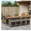 Image de 9-delige Tuinset met kussens poly rattan grijs3211106