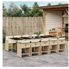 Image de Ensemble à Manger de Jardin et Coussins 11 pcs, Chaises à Manger avec Accoudoirs, Ensemble de Meubles avec Table, 3211114