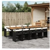 Image de Ensemble à Manger de Jardin Coussins 11 pcs, Chaises à Manger avec Accoudoirs, Ensemble de Meubles avec Table, 3211119