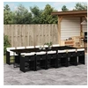 Image de Ensemble à Manger de Jardin Coussins 13 pcs, Chaises à Manger avec Accoudoirs, Ensemble de Meubles avec Table, 3211122