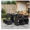 Image de Ensemble à Manger de Jardin Coussins 9pcs, Chaises à Manger avec Accoudoirs, Ensemble de Meubles avec Table, Moderne, 3211135