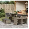 Image de Ensemble à Manger de Jardin avec Coussins 9 pcs, Chaises à Manger avec Accoudoirs, Ensemble de Meubles avec Table, 3211136