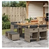 Image de Ensemble à Manger de Jardin avec Coussins 9 pcs, Chaises à Manger avec Accoudoirs, Ensemble de Meubles avec Table, 3211142