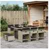 Image de 11-delige Tuinset met kussens poly rattan lichtgrijs3211151