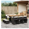 Image de 11-delige Tuinset met kussens poly rattan zwart3211155