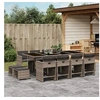 Image de Ensemble à Manger de Jardin 13 pcs, Chaises à Manger avec Coussins, Ensemble de Meubles avec Table, Moderne, Gris 3211160