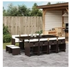 Image de Ensemble à Manger de Jardin avec Coussins 13 pcs, Table et Chaises à Dossier Rabattable, Meubles d'Extérieur Patio 3211161