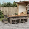 Image de 13-delige Tuinset met kussens poly rattan grijs3211166