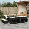 Image de Ensemble à Manger de Jardin Coussins 13 pcs, Chaises à Manger avec Accoudoirs, Ensemble de Meubles avec Table, 3211167