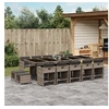 Image de Ensemble à Manger de Jardin Coussins 15 pcs, Chaises à Manger avec Accoudoirs, Ensemble de Meubles avec Table, 3211172