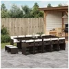 Image de Ensemble à Manger de Jardin avec Coussins 15 pcs, Table et Chaises à Dossier Rabattable, Meubles d'Extérieur Patio 3211173
