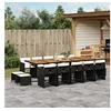 Image de 15-delige Tuinset met kussens poly rattan zwart3211179