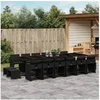 Image de Ensemble à Manger de Jardin Coussins 17 pcs, Chaises à Manger avec Accoudoirs, Ensemble de Meubles avec Table, 3211183