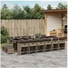 Image de Ensemble à Manger de Jardin et Coussins 17 pcs, Chaises à Manger avec Accoudoirs, Ensemble de Meubles avec Table, 3211184