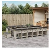 Image de Ensemble à Manger de Jardin avec Coussins 17 pcs, Table et Chaise de Terrasse, Meubles de Patio 3211187