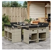 Image de 9-delige Tuinset met kussens poly rattan lichtgrijs3211199