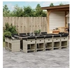 Image de Ensemble à Manger de Jardin avec Coussins 15 pcs, Table et Chaise de Terrasse, Meubles de Patio 3211235