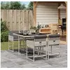 Image de 5-delige Tuinset met kussens poly rattan lichtgrijs3211259
