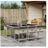 Image de 7-delige Tuinset met kussens poly rattan grijs3211271