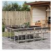 Image de 9-delige Tuinset met kussens poly rattan lichtgrijs3211283