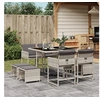 Image de 9-delige Tuinset met kussens poly rattan lichtgrijs3211319