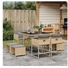 Image de Ensemble à Manger de Jardin avec Coussins 9 pcs, Table et Chaises à Dossier Rabattable, Meubles d'Extérieur Patio 3211320