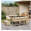 Image de Salon de jardin GENERIQUE 10 personnes resine tressee 165 x 106 x 73 cm 11 pieces