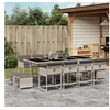 Image de 13-delige Tuinset met kussens poly rattan lichtgrijs3211343