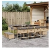 Image de Ensemble à Manger de Jardin avec Coussins 13 pcs, Table et Chaises à Dossier Rabattable, Meubles d'Extérieur Patio 3211344