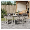 Image de 9-delige Tuinset met kussens poly rattan lichtgrijs3211379