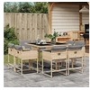 Image de Ensemble à Manger de Jardin avec Coussins 9 pcs, Table et Chaises à Dossier Rabattable, Meubles d'Extérieur Patio 3211380