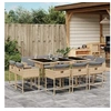 Image de Ensemble à Manger de Jardin avec Coussins 11 pcs, Table et Chaises à Dossier Rabattable, Meubles d'Extérieur Patio 3211392
