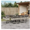 Image de 13-delige Tuinset met kussens poly rattan lichtgrijs3211403