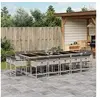 Image de 15-delige Tuinset met kussens poly rattan lichtgrijs3211415